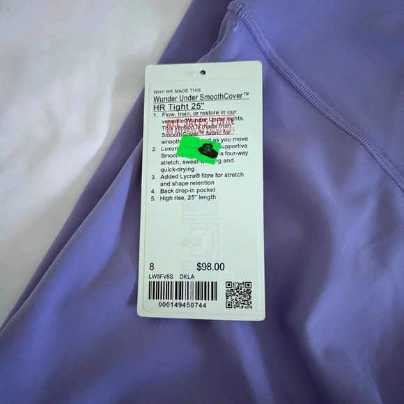 🆕💜 Lululemon Wunder Under SmoothCover High Rise Tights 25” - Dark Lavender - Picture 6 of 9